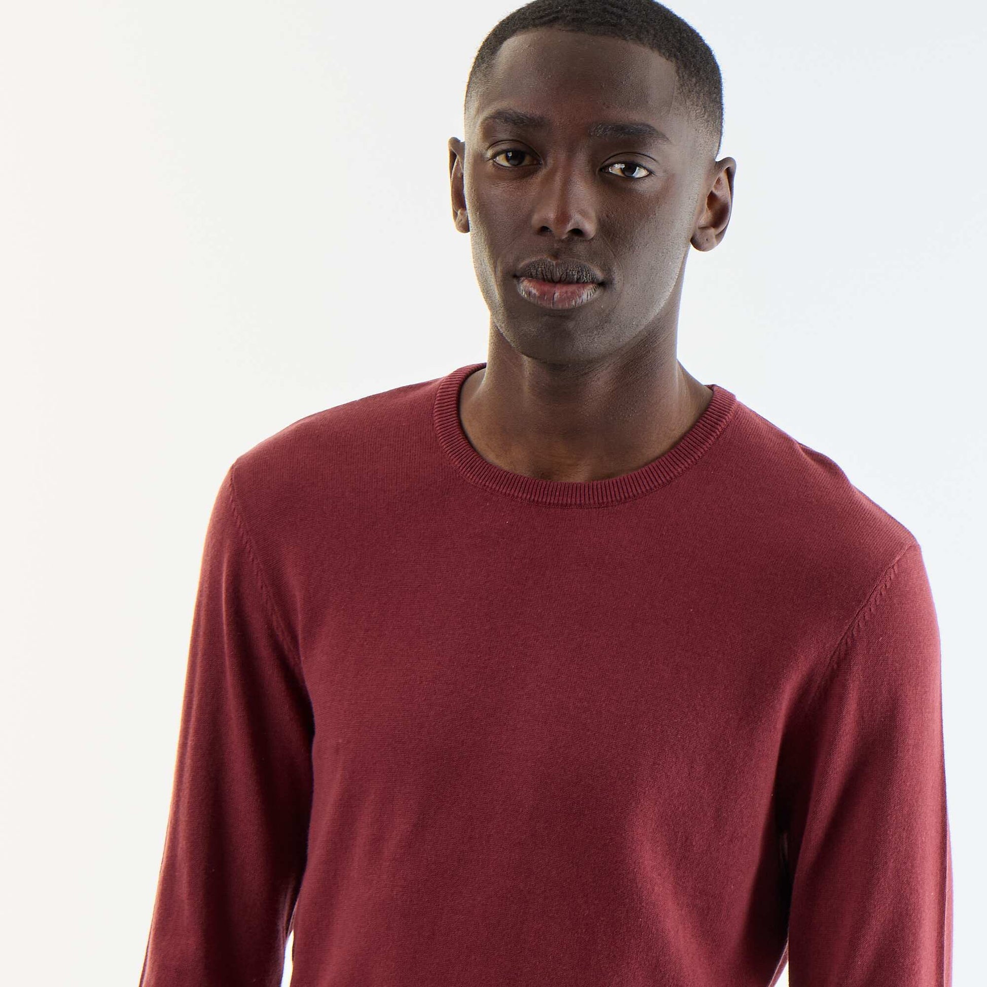 Round neck sweater RED