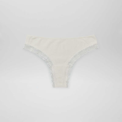 Pack of 3 ribbed knit tanga briefs prune browns