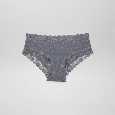 Pack of 3 fine rib shorties GREY