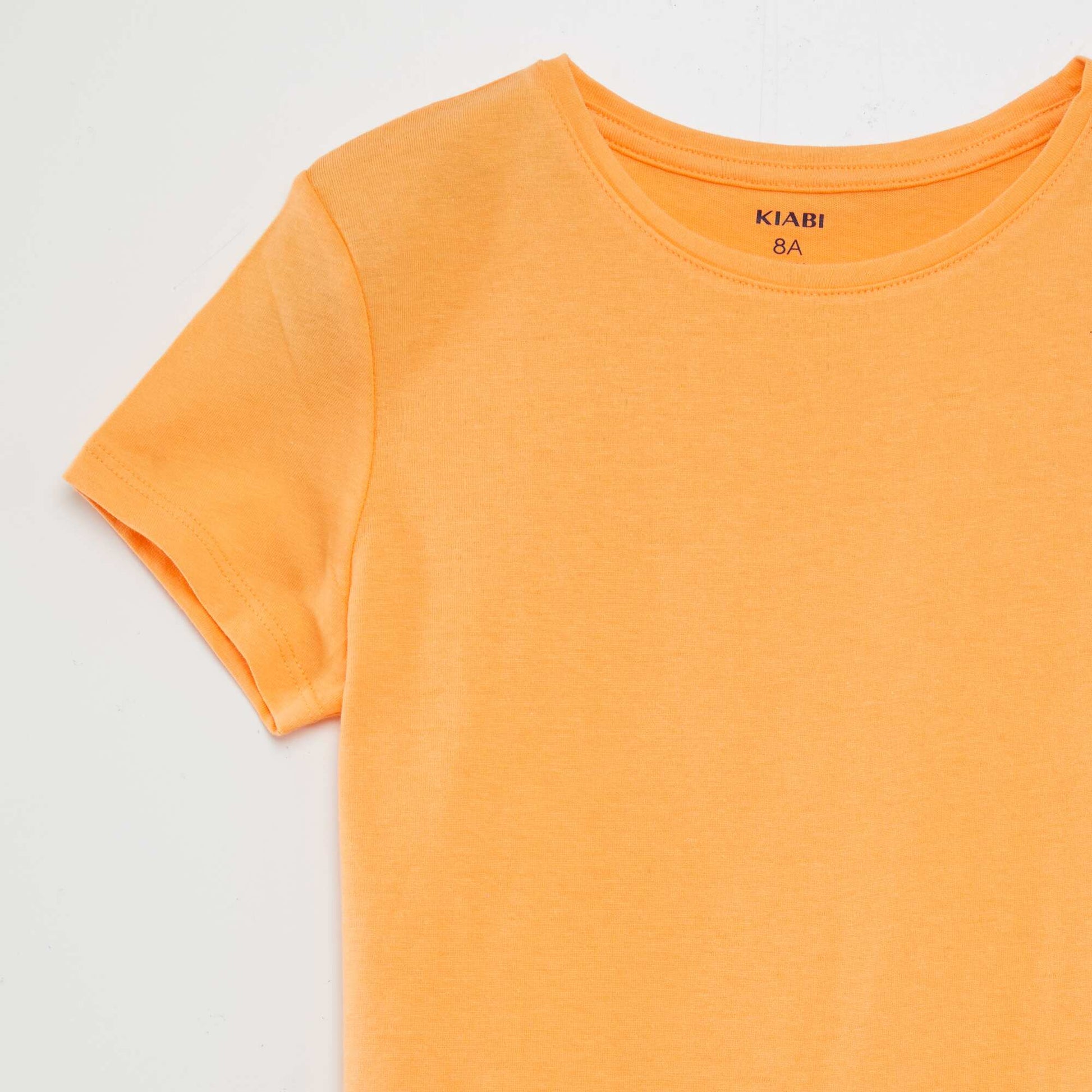 Shop Plain Jersey T-Shirt Orange for Girls Online Kiabi UAE